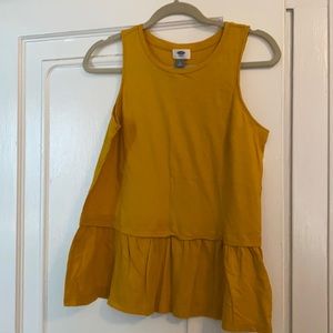 Cotton mustard peplum top